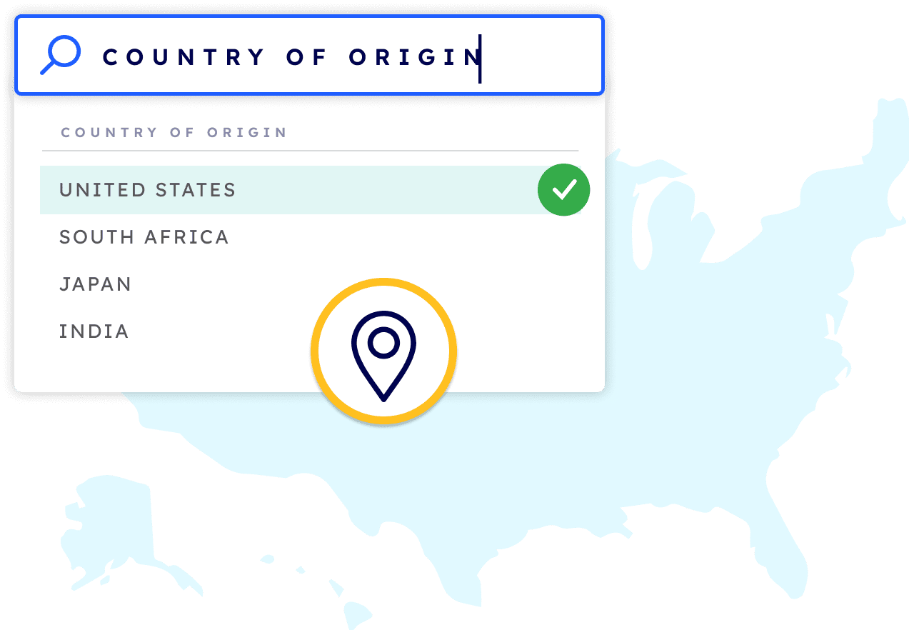 Determine country of origin